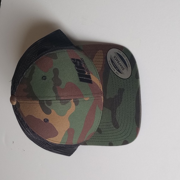 HOS Brothers Camo Hat Cap Strap Snap Back Adult Mesh Trucker Adjustable - Picture 1 of 6
